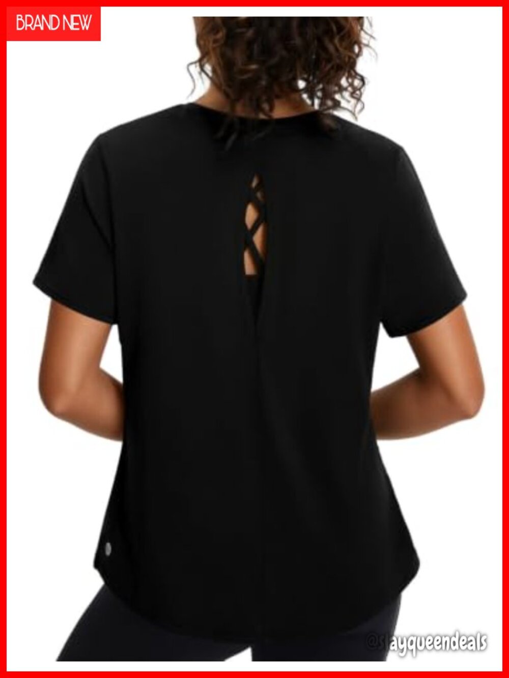 Open Back Yoga Top Sleeveless Crew Neck UPF 50+ Active T-Shirt